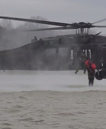 Rescue Helicopter in motion