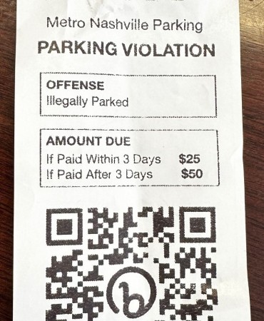 SCAM parking ticket example