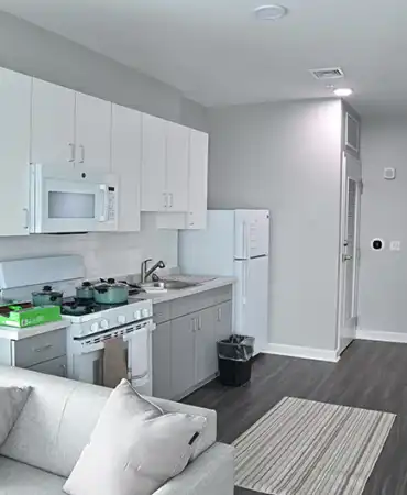 interior of Strobel House apartment