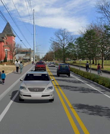 Proposed design on Woodland St between S 5th St and S 10th St