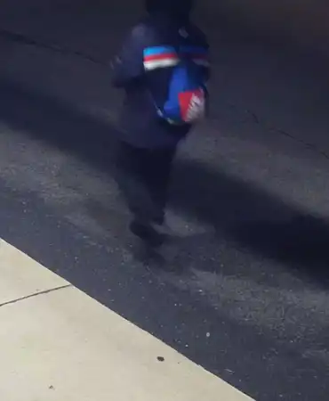 hooded figure in surveillance screenshot