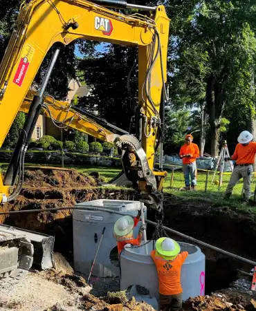Inlet install at the northwest corner of Estes Road and Hobbs Road