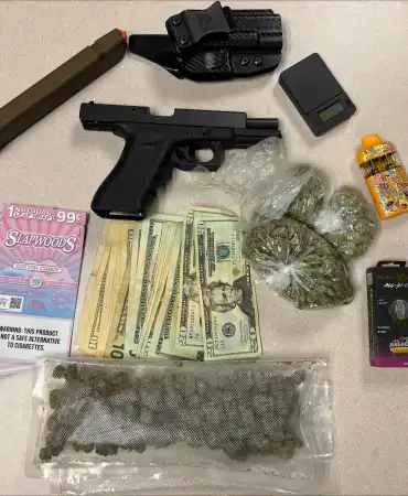 Recovered marijuana and gun