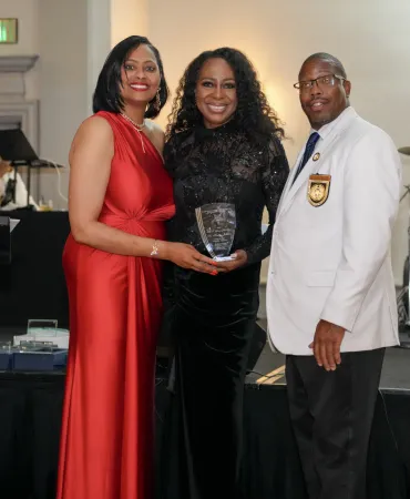 Karen Johnson receiving Eastern Star award